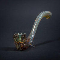 Chameleon Glass Old School Fumed Sherlock Glass Hash Pipe